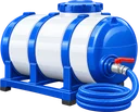 Bulk water tank with a valve and hose