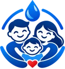 Happy family icon for customers served