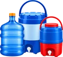 A 20 litre jar and two campers, the Shree Shyam daily water range